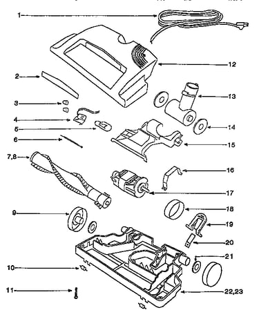Nozzle and motor assembly