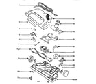 Eureka CV190A nozzle and motor assembly diagram