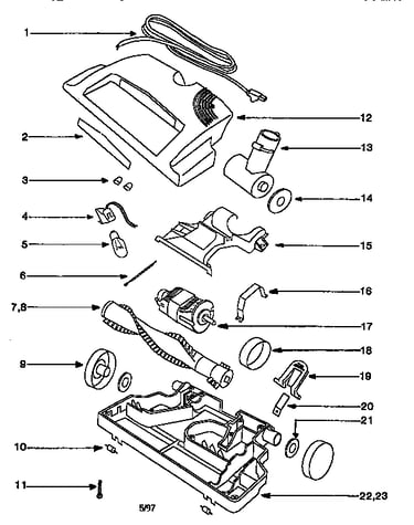 Nozzle and motor assembly