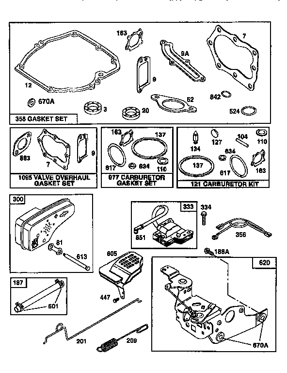 Air cleaner assembly and gasket set