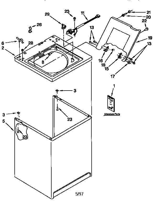Top and cabinet