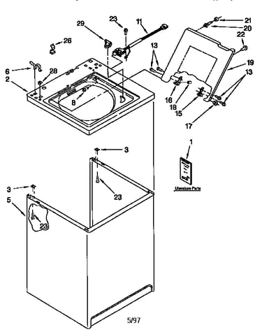 Top and cabinet