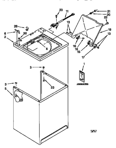 Top and cabinet
