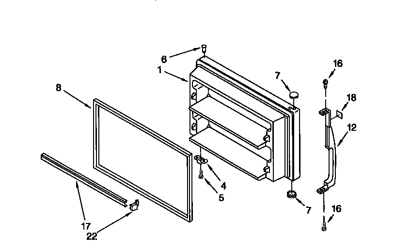 Freezer door