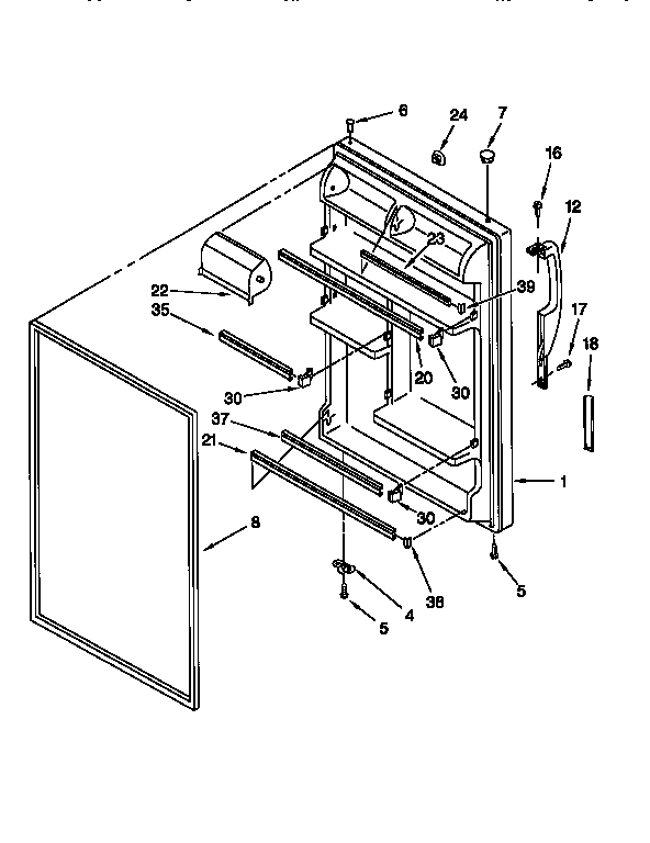 Refrigerator door