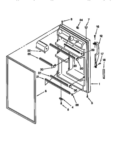Refrigerator door