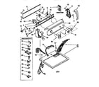 Kenmore 11076712691 top and console diagram