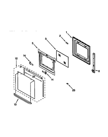 Lower oven door