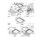Amana 57085-P1190813WE deli,shelf,&crisper assemblies diagram