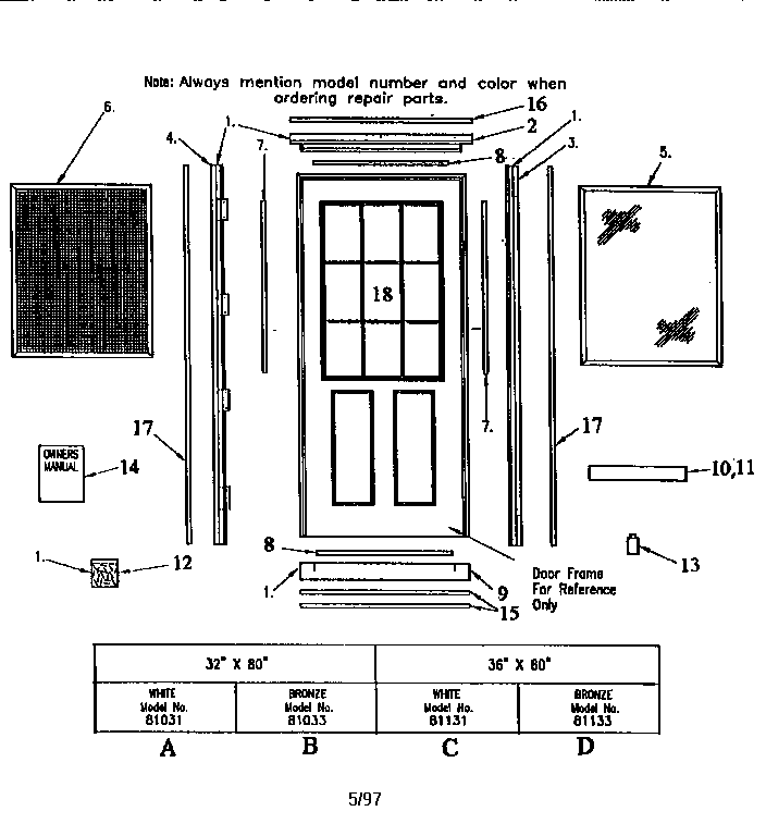 REPLACEMENT PARTS