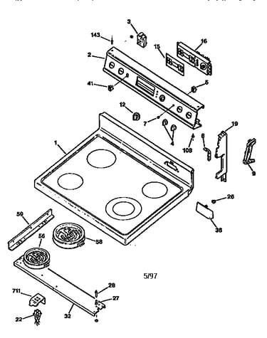Cooktop and control panel