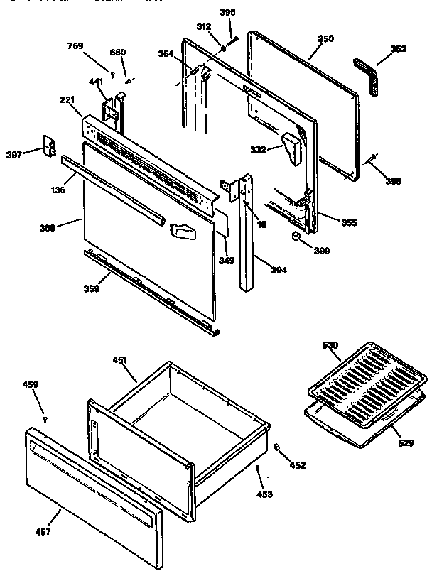 Door and drawer