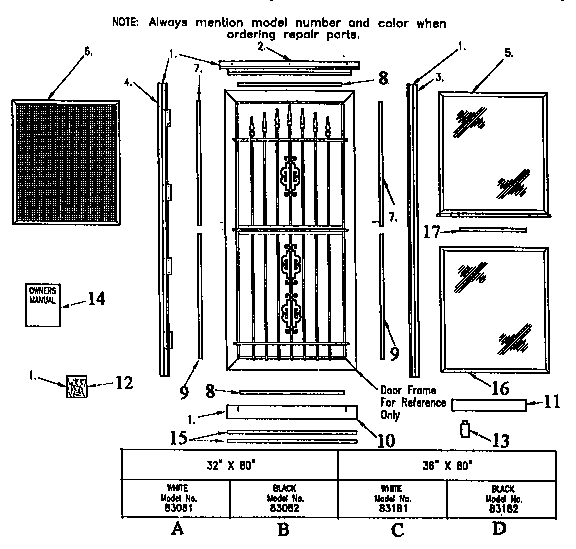 Replacement parts