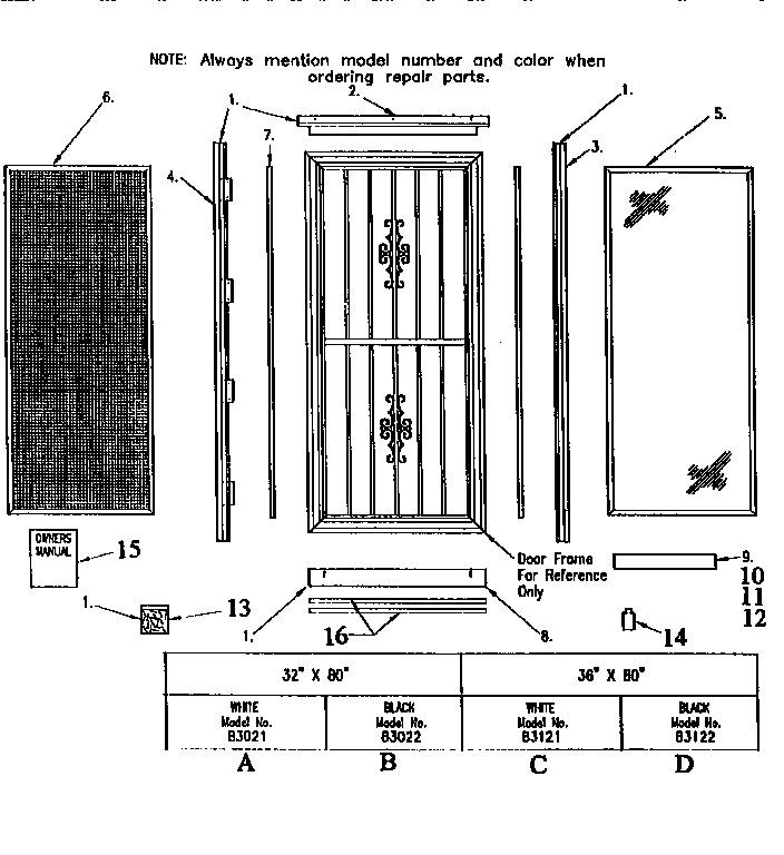 Replacement parts