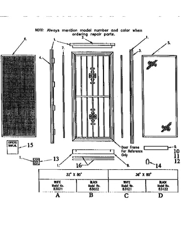 Replacement parts