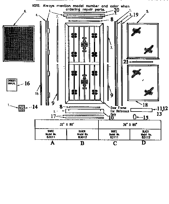 Replacement parts