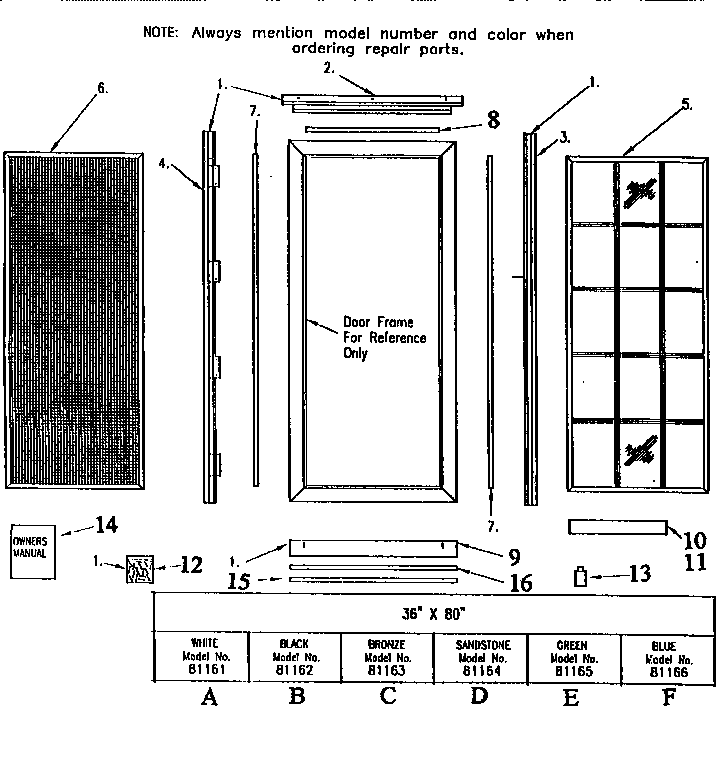 Replacement parts