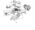 Homelite XL16-CC engine housing diagram