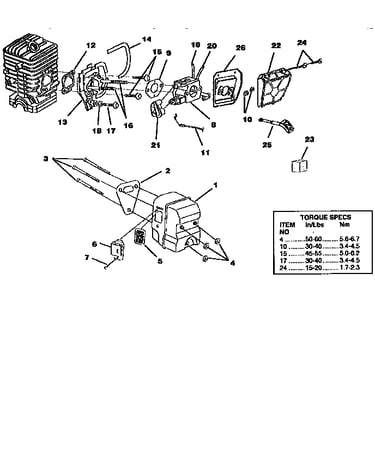 Carburetor-muffler-air filter