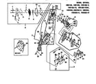 Homelite BX90-UT08026-D muffler/carburetor/fuel tank and air filter diagram