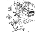 MTD 13AL660 THRU 679F720 grill and fender diagram