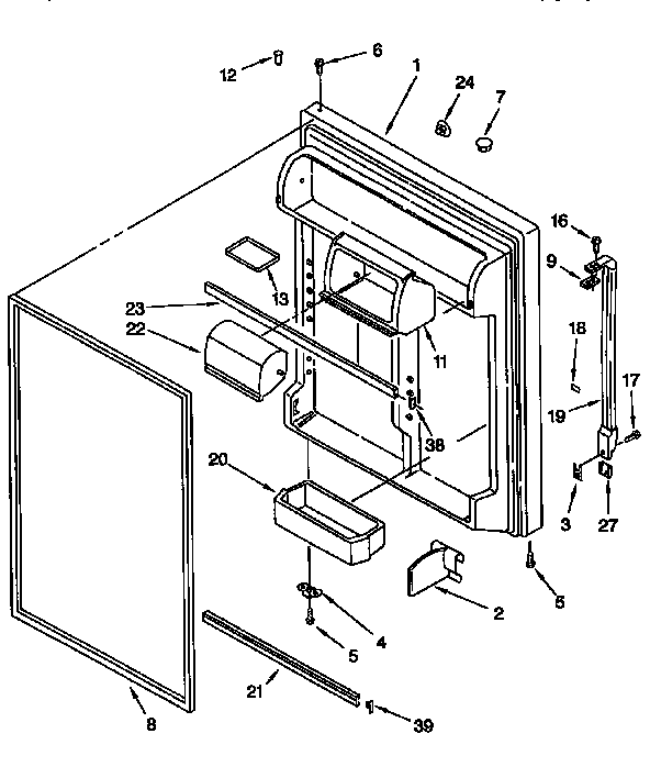Refrigerator door
