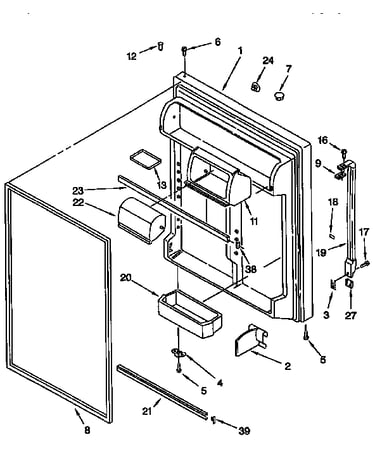 Refrigerator door