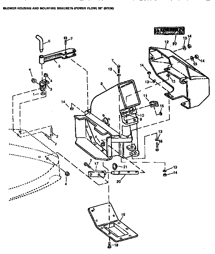 Blower hsg&mgt brkt(power flow)