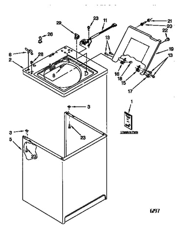 Top and cabinet