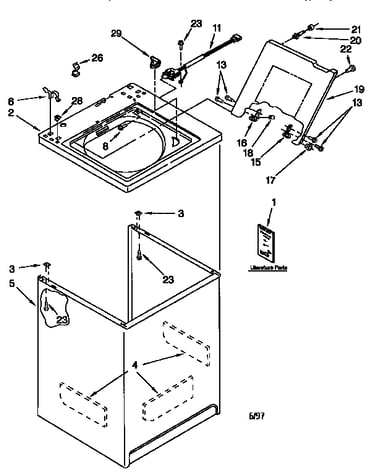 Top and cabinet