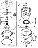 Agitator, basket and tub