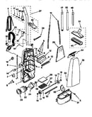 Dust compartment and motor