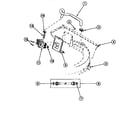 Amana LWA90W/PLWA90AW mixing valve and mounting bracket diagram