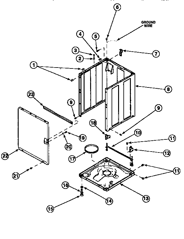 FRONT PANEL, BASE AND CABINET