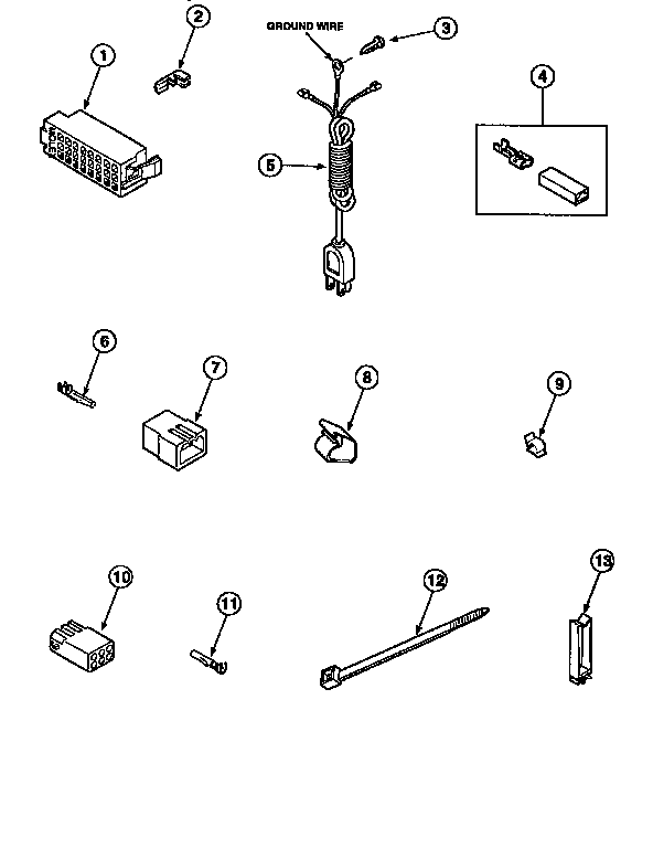Power cord and terminals