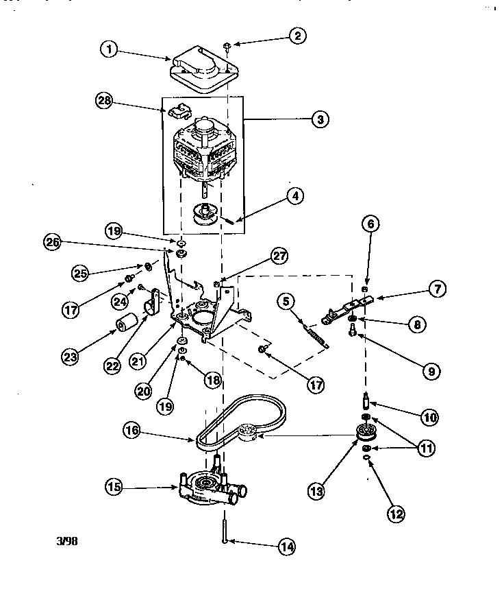 Pump and idler assembly