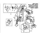 Homelite HB-180-V UT08010-E muffler/carburetor/ignition and air filter diagram