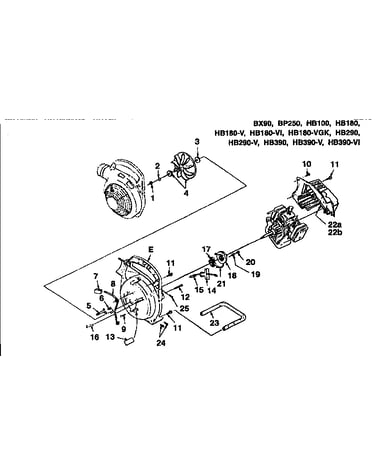 Volute housing and starter