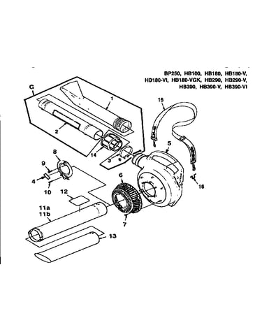Blower tube kit