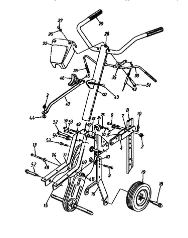 Wheel and handle assembly