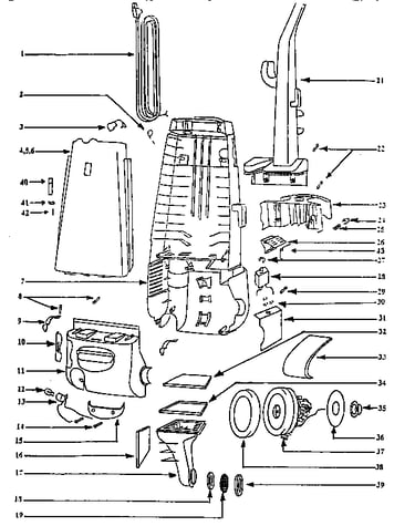 Handle and bag housing