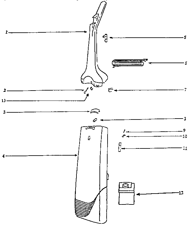 HANDLE AND BAG HOUSING