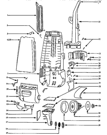 Handle and bag housing