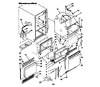 KitchenAid KUIS185FAL0 cabinet liner and door diagram