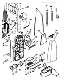 Dust compartment and motor