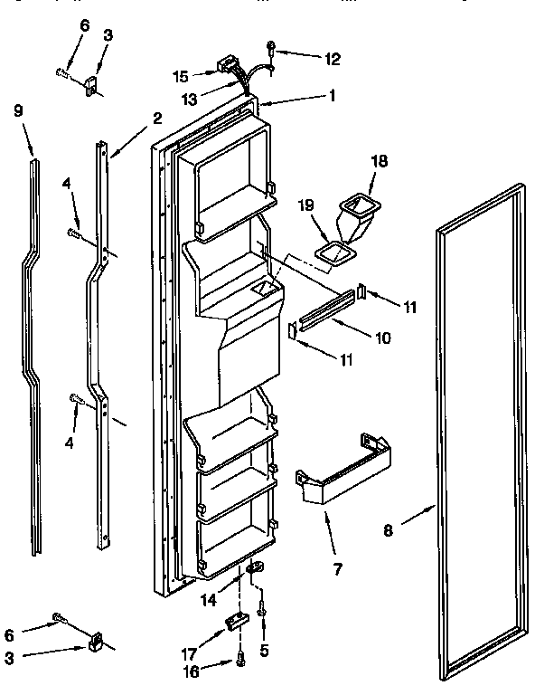 Freezer door