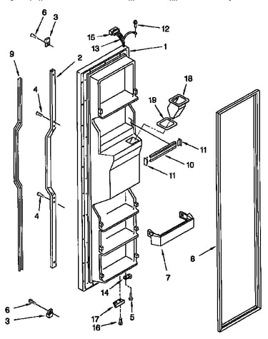 Freezer door