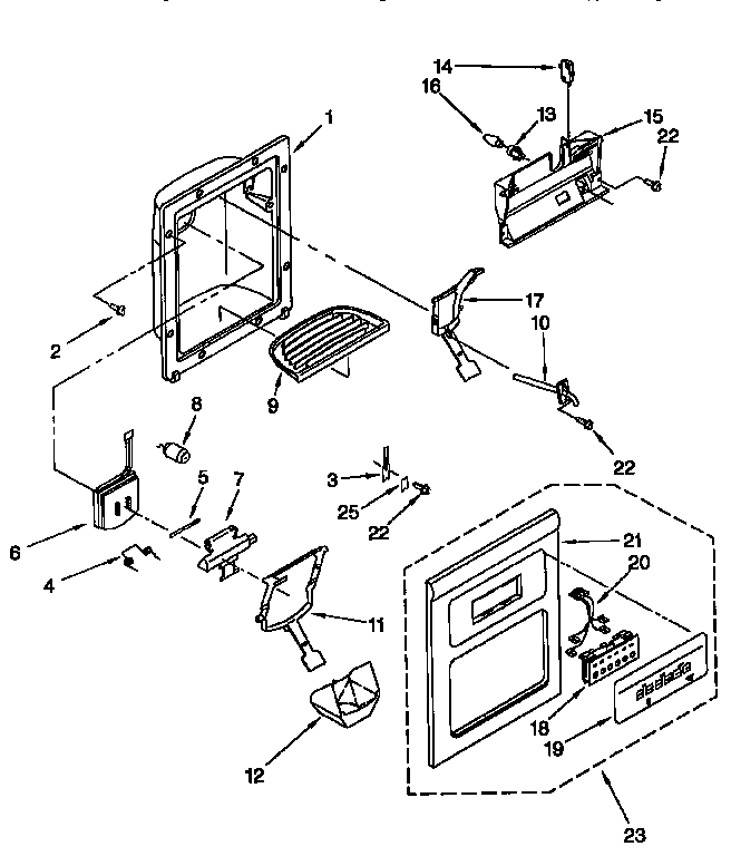 Dispenser front