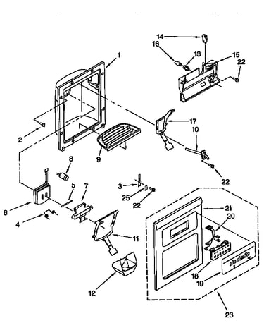 Dispenser front