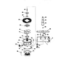 Kenmore 5871434969 motor, heater, and spray arm details diagram